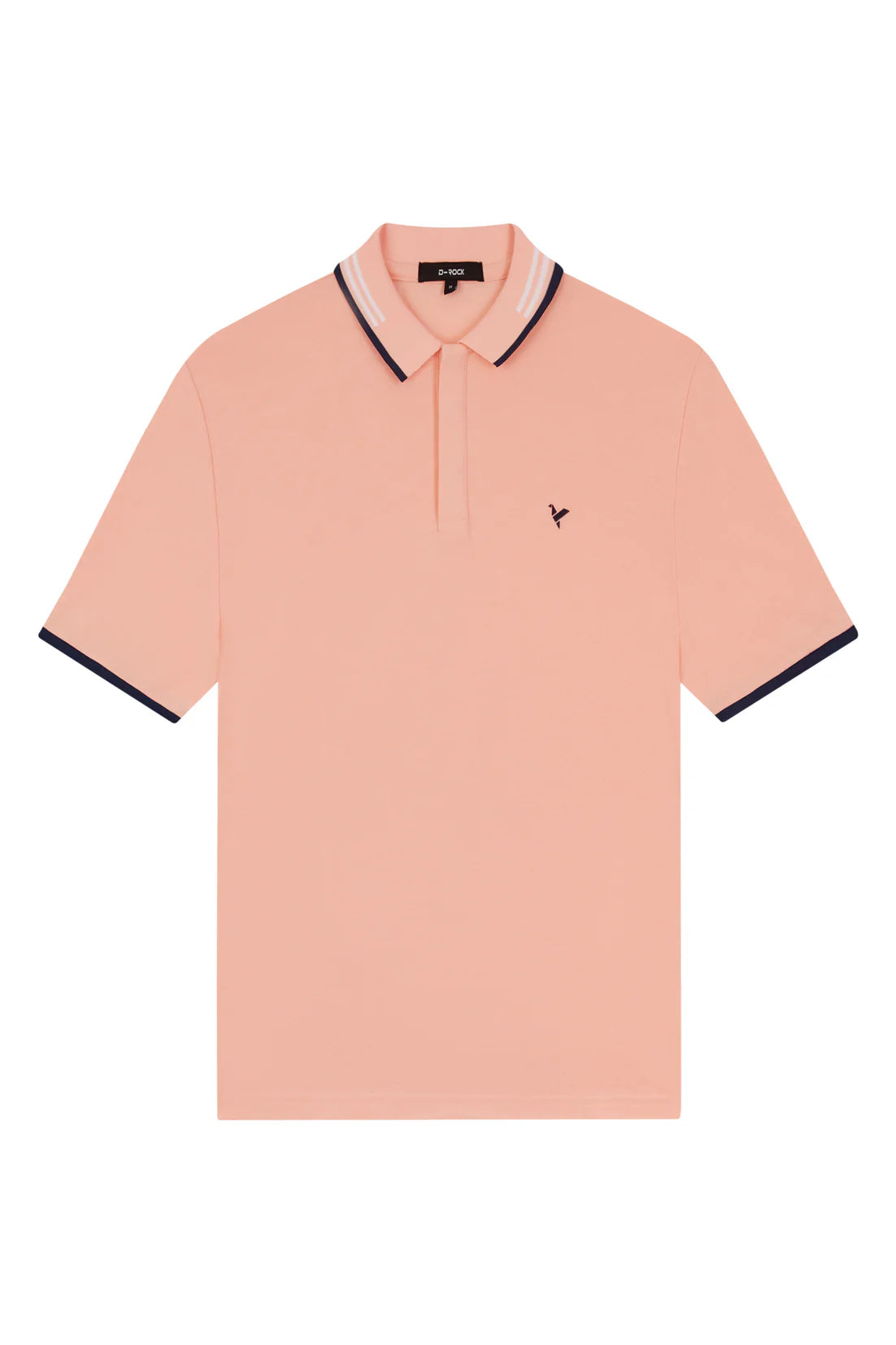 CONTRAST STRIPE COLLAR AND CUFF PEACH-OLSEN