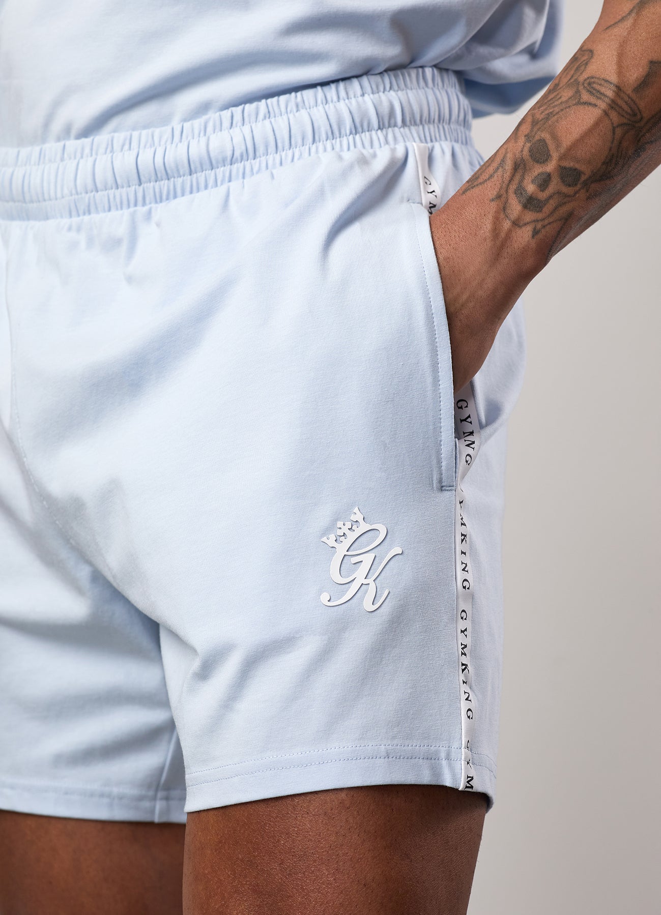 Gym King Taped Jersey Short Sky Blue