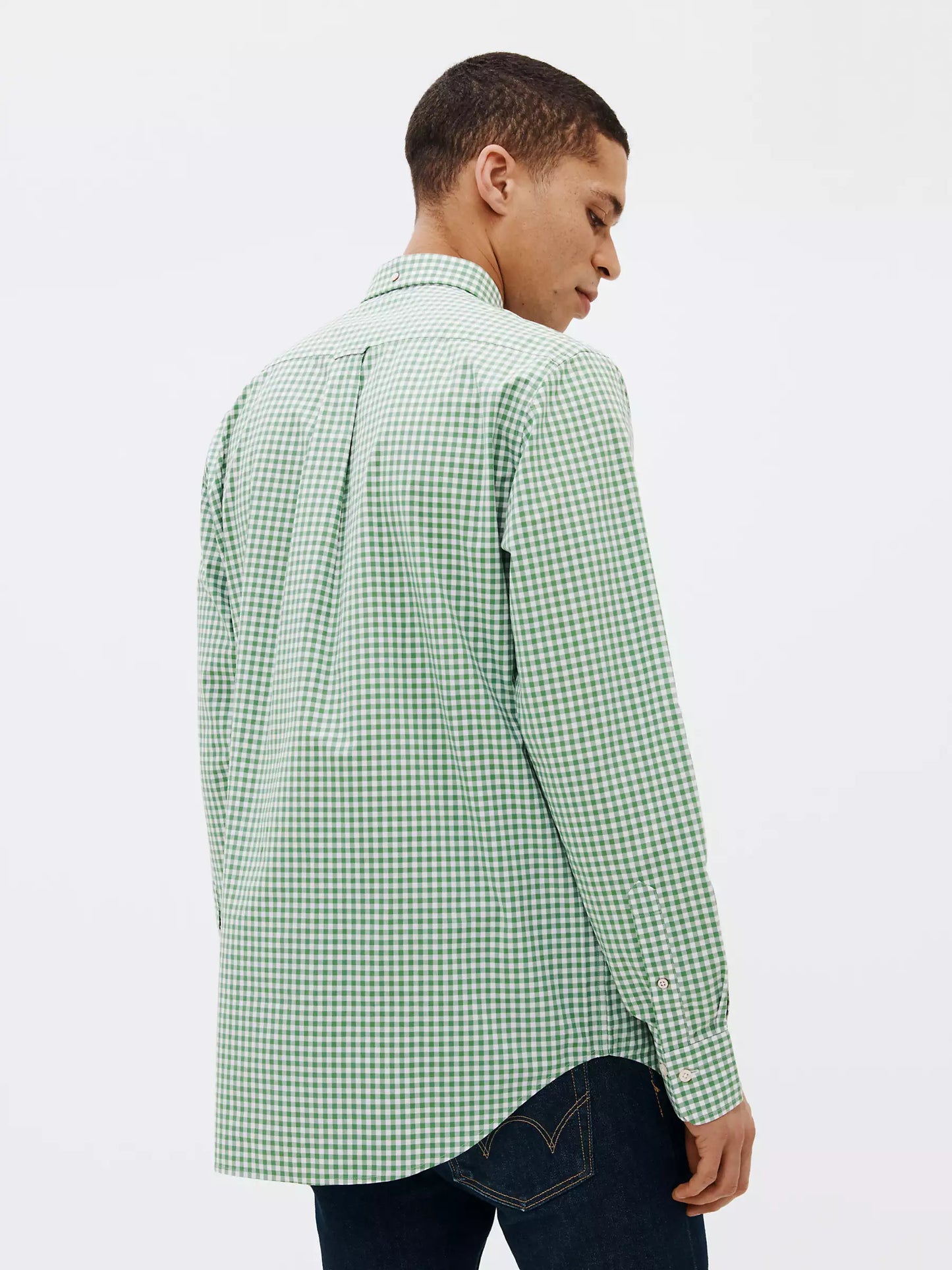 REGULAR FIT GINGHAM BROADCLOTH SHIRT