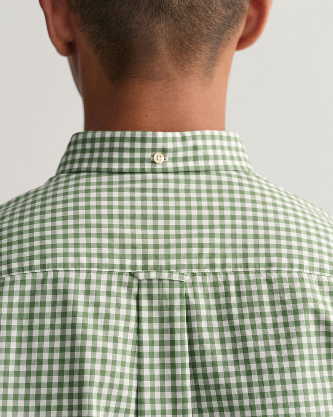 REGULAR FIT GINGHAM BROADCLOTH SHIRT