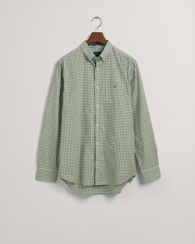 REGULAR FIT GINGHAM BROADCLOTH SHIRT