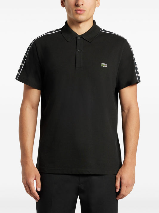 Lacoste logo-embroidered side-stripe polo shirt
