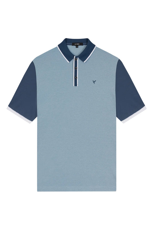 CONTRAST BLOCK WITH CONTRAST PIPING BLUE-NEDO