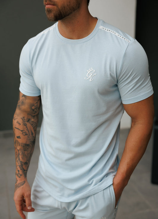 Gym King Taped Jersey Tee Sky Blue