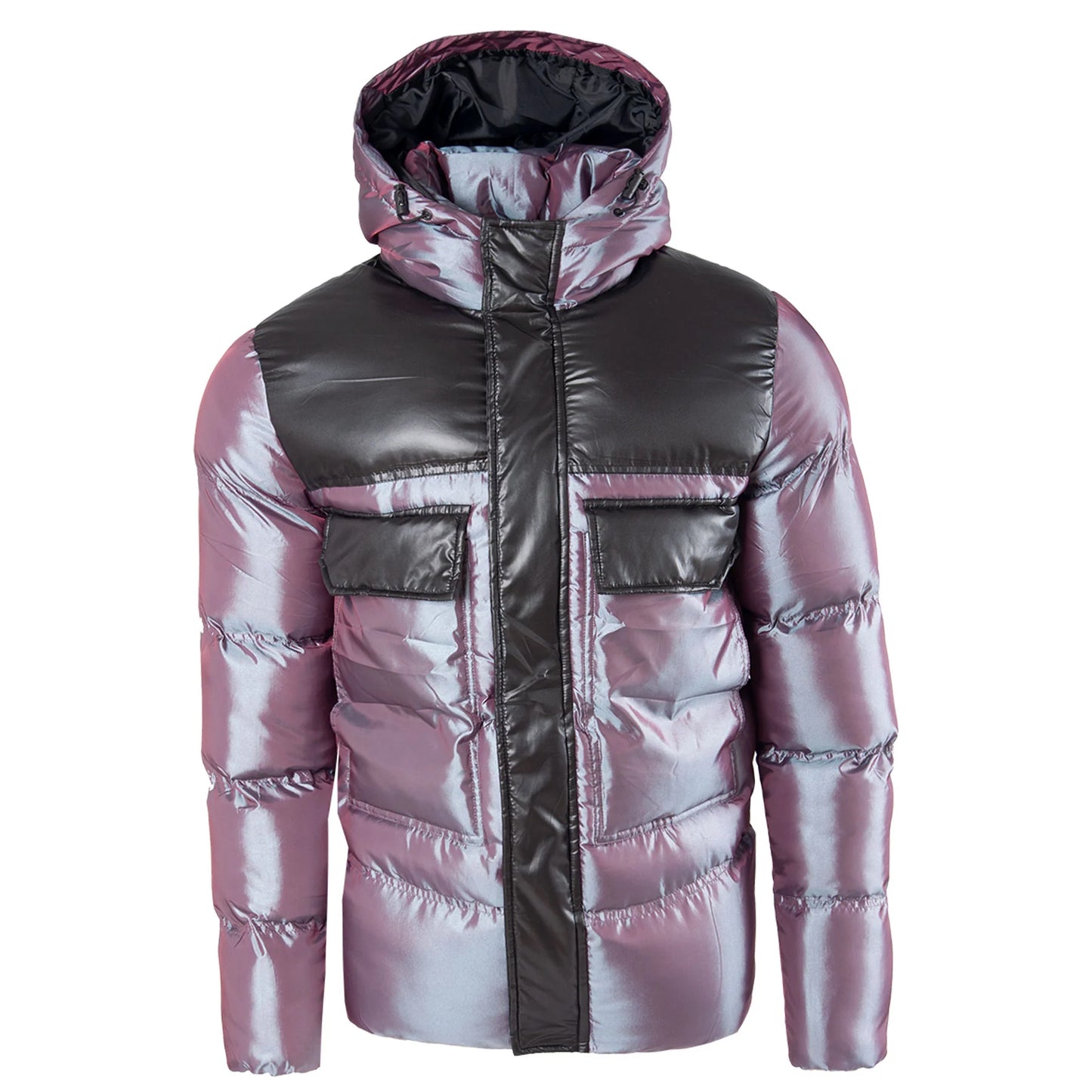 Reflective Print Puffer Jacket