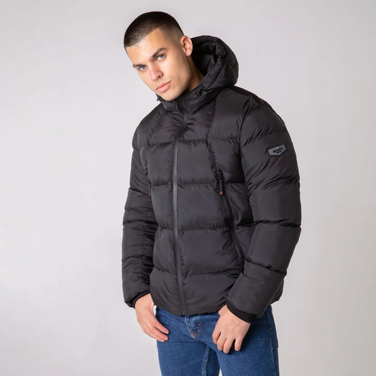 BELVOTTI MORAN NYLON BLACK PUFFER JACKET