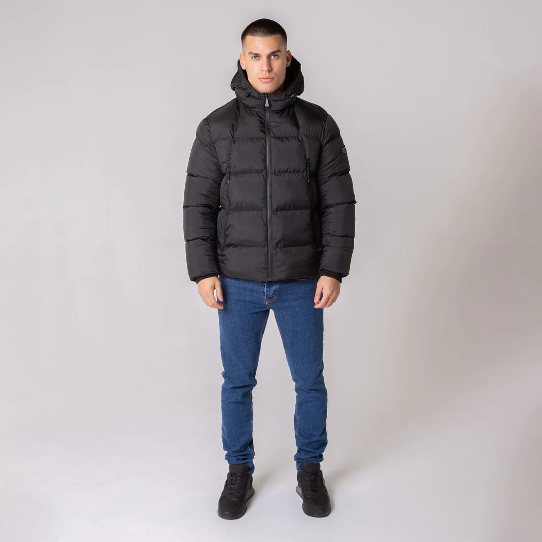 BELVOTTI MORAN NYLON BLACK PUFFER JACKET