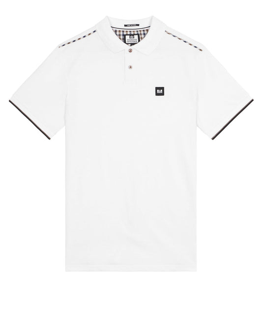 Sakai Polo Shirt White/Mid House Check