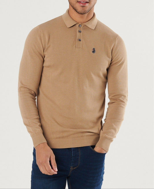 BROWN MAGNESIUM KNITTED POLO