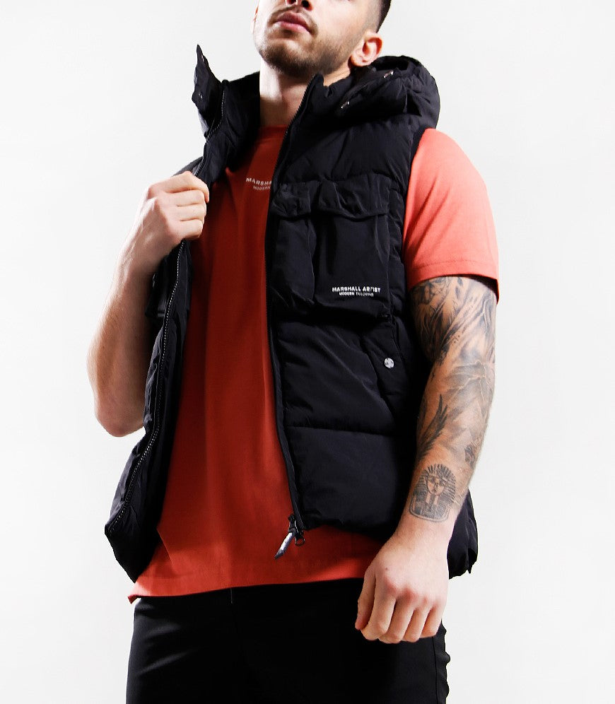 MARSHALL ARTIST MULTI POCKET GILET BLACK