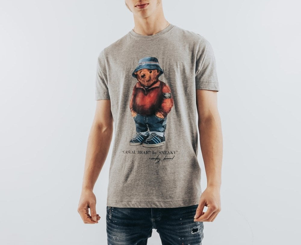 SNEAKY CASUAL BEAR T-SHIRT GREY